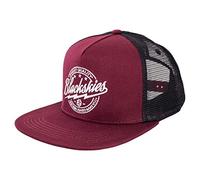 Blackskies® Iconic Trucker Snapback Cap | Unisex béisbol Cap Hombres Mujeres Skater Mesh - Vino Rojo Negro