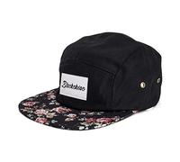 Blackskies® Negro Beauty Gorra de 5 Patillas Rosa Negra con Flores Gorra de béisbol Unisex