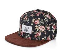Blackskies® Negro Beauty Vol. III Gorra Snapback Unisex Gorra de béisbol Rosas Flores Gamuza Gamuza