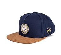 Blackskies® North Star Snapback Cap Gorra De Béisbol Unisex Surfer Skater Brújula Ancla Azul Ante Sintético Hombre Mujer Unisex Streetwear Outdoor Verano Casual