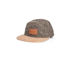 Blackskies® Obsidian 5-Panel Cap Gorra 5 Paneles Unisex De Lana con Visera De Ante Gris-Marrón Hombre Mujer Streetwear Outdoor Verano Casual