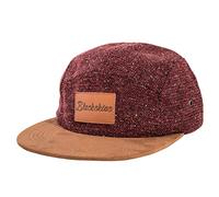 Blackskies® Obsidian 5-Panel Cap Gorra 5 Paneles Unisex De Lana con Visera De Ante Rojo-Marrón Hombre Mujer Streetwear Outdoor Verano Casual
