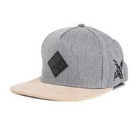 Blackskies® Port Venice Snapback Cap Gorra De Béisbol Unisex Premium Ante Sintético - Visera Gris Hombre Mujer Basecap Streetwear Outdoor Verano Casual