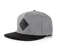 Blackskies® Porto Alegre Snapback Cap | Mujeres Hombres Gorra de béisbol Gorra Suede Visera - Gris-Negro