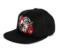 Blackskies® Romance is Dead Gorra Snapback | Hombres Mujeres Visor Premium Gorra de béisbol Tattoo Neo Traditional - Negro