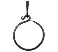 Blacksmith - Toallero de Hierro Forjado Hecho a Mano, Soporte Decorativo para Toallas (Negro)