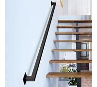 BlackStair il190cm/1.9 m Kit de balaustrada para interiores/exteriores, barandilla de soporte de seguridad completa para escaleras, escalones y cubiertas y diseño elegante
