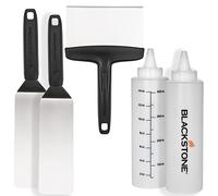 Blackstone Kit de Herramientas de Accesorios de Grado Profesional (5 Piezas) Botella de 16 onzas, Dos espátulas, Picador/raspador y un Libro de Cocina, cocinar en Interiores o