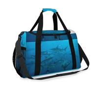 Blacktip Sharks - Bolsa de viaje para niñas, niños, mujeres, hombres, tiburones, fin de semana, bolsa de noche, bolsa de hombro para viajes, deportes, gimnasio