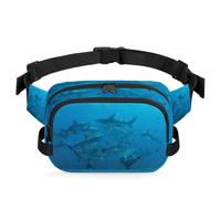 Blacktip Sharks - Riñonera para mujeres, hombres, niñas, niños, tiburones, correr, deportes, senderismo, bolsa de cinturón, color, XL, Organizador de bolsas
