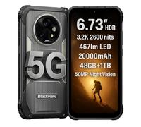 Blackview 5G IA Smartphone Resistente XPLORE 2, 48GB+1TB, 6.73'' 3.2K HDR Pantalla(2600 nits), 467lm Luces de Camping, Visión Nocturna 50MP+20MP, Batería 20000mAh, Teléfono Irrompible IP68, NFC GPS