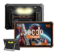 Blackview Active 10 Pro 5G Tablet Resistente Android 14, 30000mAh, 10.95'' 2K Pantalla, 36GB+256GB+2TB Extend IP68 Tablet Antigolpes, 108MP+50MP, 2 Altavoz Estéreo, 4G LTE,5G,NFC,GPS,OTG,Naranja