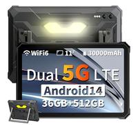Blackview Active 10 Pro Tablet Resistente 11 Pulgadas FHD+ 5G LTE Rugged Tablet 30000mAh & 55W & 400Lumen 36GB RAM 512GB ROM/2TB TF Android 14 Rugerizada 108MP AI Cámara GPS/NFC/Face ID/OTG/PC Mode
