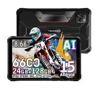 Blackview Active 5 Android 15 Tablet Resistente 8.68 Pulgadas, 24GB+128GB+2TB Movil Irrompible, 2W*2 Altavoces Tablet Antigolpes IP68/IP69K, 6600mAh, 16MP+13MP, Dual SIM/GPS/5G WiFi/OTG/NFC, Negro