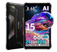 Blackview Active 5 IA Tablet Rugerizada 2025, 3 Modelos de IA, 8.68" HD+ 90Hz Android 15 Tablet Resistente, 24GB+128GB, 16MP+13MP, 6600mAh Rugged Tableta,4G Dual SIM/ IP68/NFC/OTG/GPS (Negro)