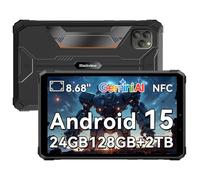 Blackview Active 5 - Tableta resistente Android 15 de 8.66 pulgadas, 24 GB de RAM + 128 GB de ROM (1 TB ampliable), batería de 6600 mAh, carga rápida de 18 W, impermeable y a prueba de golpes, SIM