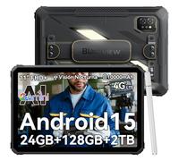 Blackview Active 7 Tablet Rugged 11 Pulgadas, Tablet Resistente IP68/IP69K, antichoque (caída 1,22 m), 4G LTE, 10000 mAh 45W, 24 GB RAM + 128 GB, cámara visión Nocturna, luz de Camping, GPS, NFC
