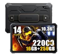 Blackview Active 8 Pro Tablet Resistente, MTK G99 16GB+256GB/1TB, 22000mAh, 10.4'' 2.4K Pantalla, Android 14 IP68 Tablet Antigolpes, Quad Altavoz Estéreo, 48MP+16MP, Dual SIM 4G,5G WiFi,NFC,GPS Negro