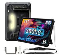 Blackview Active10 Pro 5G Tablet Resistente 30000mAh, 36GB+256GB/2TB Móvil Resistente, 10.95'' FHD+ Pantalla, Luz de Camping,108MP+50MP,2 Altavoz Estéreo,IP68 Tablet Antigolpes, 4G,NFC,GPS,OTG,Negro