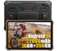 Blackview Active8 Pro Tablet Resistente 2025, MTK G99 16GB+256GB, 22000mAh, 10.4'' 2.4K Pantalla, Android 14 IP68 Tablet Antigolpes, 48MP, Quad Altavoz Estéreo, Dual SIM 4G,5G WiFi,NFC,GPS Naranja