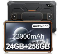 Blackview Active8 Pro Tablet Resistente 24GB RAM 256GB ROM, Android 15 Tablet Rugerizada 2.4K Pantalla de 10.36'', 48MP+16MP Cámara, Batería 22000mAh Helio G99/4G Dual SIM/5G WiFi/Face ID/NFC/OTG/GPS