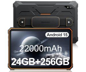 Blackview Active8 Pro Tablet Resistente 24GB RAM 256GB ROM, Android 15 Tablet Rugerizada 2.4K Pantalla de 10.36'', 48MP+16MP Cámara, Batería 22000mAh Helio G99/4G Dual SIM/5G WiFi/Face ID/NFC/OTG/GPS