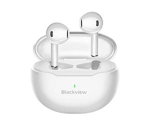 Blackview AirBuds 6 - Auriculares Inalámbricos Bluetooth 5.4 con Cancelación de Ruido, IP7 Impermeable, 40H Batería, Sonido con Graves Profundos, para Running/Gimnasio, Compatibles con iPad/PC