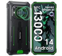 Blackview Android 14 BV6200Pro(2025) Movil Irrompible, 18GB+128GB(TF 2TB) 13000mAh 18W, 6.56'' HD+ Cámara Helio P35 de 13MP+8MP Móvil Todoterreno 98DB Altavoz/NFC/GPS/IP69K Movil Resistente