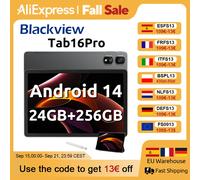 Blackview Android 14 Tab 16 Pro tableta táctil de 11 pulgadas pantalla 2K 24GB + 256GB 4G LTE + 5G WiFi tabletas para juegos con carcasa protectora adALL