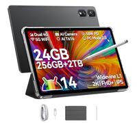 Blackview Android 14 Tablet Tab16Pro, 16GB RAM 256GB ROM/1TB TF Gaming Tablets 11 Pulgadas, 4G LTE 5G WiFi/8MP+13MP Cámara/Widevine L1/Face ID/7700mAh 18W/2025 Octa Core Tablet con Lápiz y Funda