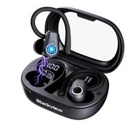 Blackview Auriculares Deportivos Bluetooth inalámbricos Bluetooth 5.3 con ENC, Auriculares en la Oreja con Gancho para la Oreja, Auriculares Bluetooth 50 Horas de Tiempo de reproducción, sensores