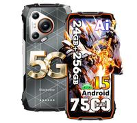 Blackview BL7000 Android 15 Téléphone Portable Incassable 5G, 24Go+256Go/SD-2To AI Telephone,6.78" FHD+,50MP AI Caméra,7500mAh Smartphone Incassable Etanche, 4G&5G,NFC,OTG,GPS,2 ans de garantie,Orange