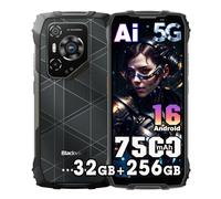 Blackview BL7000 Pro 5G Móvil Irrompible Android 16, 32GB+256GB/TF 2TB AI Teléfono Móvil, 6,78" FHD+120Hz, 7500mAh Móvil Indestructible, 50MP+32MP, Móvil Rugerizado IP68, OTG, NFC, GPS, FM, Negro
