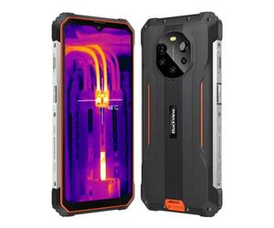Blackview BL8800 Pro | Smartphone Rugged 5G | Cámara Térmica FLIR | 6,58" FHD+ | 8GB RAM + 128GB | 50MP + 16MP | 8380mAh | Android 11 | IP68/IP69K | NFC | GPS | Dual SIM | Garantía de 2 años | Naranja