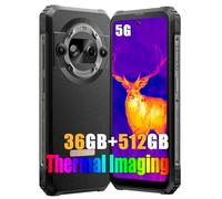 Blackview BL9000 Pro 5G Teléfono Movil Resistente, 36GB+512GB Dimensity 8020 Smartphone, Cámara Termográfica, 6.78" FHD+ Doble Pantalla, 8800mAh, Android 14 Telefono Movil Antigolpes, Negro