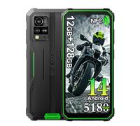 Blackview BV4800 Pro (2025) Téléphone Portable Incassable, 12Go+128Go/1TB Téléphone Débloqué, 5180mAh, Android 14, 16MP, 6.56" HD+ Smartphone Incassable Etanche, Dual SIM 4G,GPS,NFC,OTG,FM,Vert