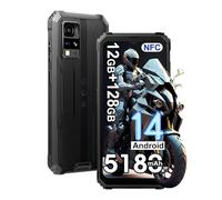 Blackview BV4800 Pro Movil Irrompible 2025, 12GB+128GB/1TB IP68 Smartphone Todoterreno, 16MP Cámara, 6.56" HD+, 5180mAh, Android 14 Telefono Movil Antigolpes, Dual SIM 4G Telefono NFC,GPS,OTG,FM,Negro