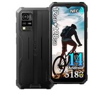 Blackview BV4800 Pro Movil Irrompible 2025, 12GB+128GB IP68 Smartphone Todoterreno, 5180mAh, 16MP Cámara, 6.56" HD+, Android 14 Telefono Movil Antigolpes, Dual SIM 4G Telefono NFC, GPS,OTG,FM, Negro
