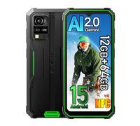 Blackview BV4800SE Android 15 Movil Irrompible 2025, 12GB+64GB/2TB IP68 Móvil Rugerizado, T615 Octa-Core, 5100mAh, 16MP AI Cámara, 6.56" HD+, Dual SIM 4G Movil NFC,GPS,OTG,FM,Gemini AI, Verde