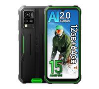 Blackview BV4800SE Android 15 Movil Irrompible 2025, 12GB+64GB/2TB SD IP68 Móvil Rugerizado, T615 Octa-Core, 5100mAh, 16MP+8MP, 6.56" HD+, Dual SIM 4G Movil Irrompible,GPS,NFC,OTG,FM,Gemini AI, Verde