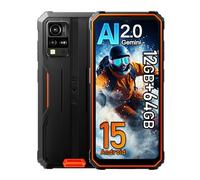 Blackview BV4800SE Android 15 Movil Irrompible 2025, 12GB+64GB/2TB SD IP68 Móvil Rugerizado, T615 Octa-core, 5100mAh, 16MP+8MP, 6.56"HD+, Dual SIM 4G Movil Irrompible,GPS,NFC,OTG,FM,Gemini AI, Naranja