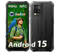 Blackview BV4800SE Movil Irrompible Android 15, 12GB+64GB (2TB TF) Móvil Rugerizado, 6.56" HD+ 90Hz, 16MP Camera, Face ID/Dual 4G SIM/NFC/T615 Octa-core/OTG/285g/13.5mm/Gemini AI/Movil Resistente(NFC)
