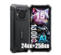 Blackview BV6200 Plus Android 15 Movil Irrompible (2025), 24GB+256GB/2TB 11000mAh Teléfono Móvil Resistente, 6.56" HD+, 16MP Cámara AI, Dual 4G Telefono Movil Antigolpes, IP68,GPS,NFC,OTG,FM, Negro