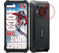Blackview BV6200 Plus Movil Resistente(11000mAh)-24GB+256GB(TF 2TB), 90Hz 6,56" HD+ Teléfono Movil Android 14, Cámara AI, 98dB Altavoz, Dual 4G SIM/NFC/OTG/GPS/Huella Dactilar Móvil Irrompible