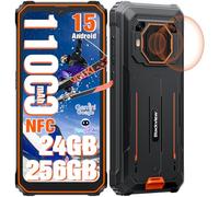 Blackview BV6200 Plus Movil Irrompible 24GB+256GB(TF 2TB), 11000mAh(18W), 90Hz 6,56" HD+, 16MP+13MP(AI), 98dB Altavoz, Dual 4G SIM/NFC/OTG/GPS/Huella Dactilar/Octa-Core Móvil Resistente Android 14