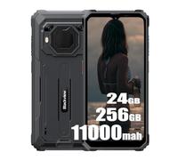 Blackview BV6200 Plus Movil Resistente, 98dB Altoparlante, 11000mAh/18W,24GB+256GB/2TB Smartphones Libres, Octa-Core, 6.56" HD+ 90Hz, 16MP+13MP, Huella/NFC/GPS/Irrompible 4G (Negro)