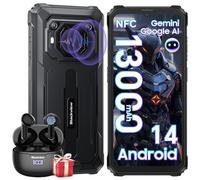 Blackview BV6200 Pro Movil Resistente 2025, 8GB+128GB(TF 1TB) Teléfono Móvil Helio P35, 13000mAh 18W 6.56'' HD+ Cámara de 13MP+8MP Móvil Todoterreno Contrato 3W Altavoz/NFC/GPS/IP69K