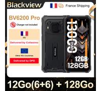 Blackview BV6200 Pro [Sin cargador de la UE] Smartphone resistente 12GB(6+6) 128GB 13000mAh 6,56" Android 13, 13MP, Dual SIM 4G GPS Naranja