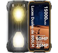 Blackview BV7300 Movil Irrompible, 15000mAh Android 14 Movil Resistente, 6.67" 50MP+32MP+20MP Visión Nocturna/NFC/Dual SIM/GPS/Fingerprint/800LM Luz de Camping