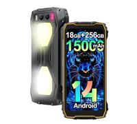 Blackview BV7300 Movil Irrompible (2025), 15000mAh(45W) 18GB+256GB(2TB/TF) G81 Movil Resistente, 6.67" 90Hz, 50MP+32MP+Visión Nocturna 20MP, NFC/Dual SIM/Fingerprint/800LM Camping (Giallo)